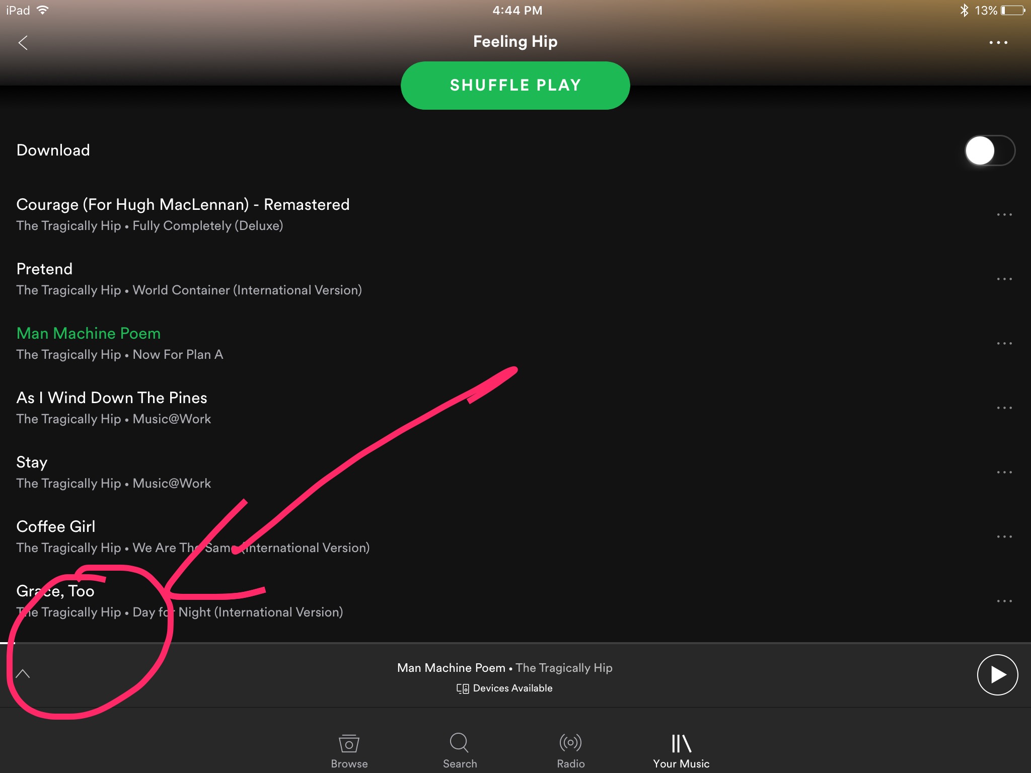 Using Spotify Api To Play In App